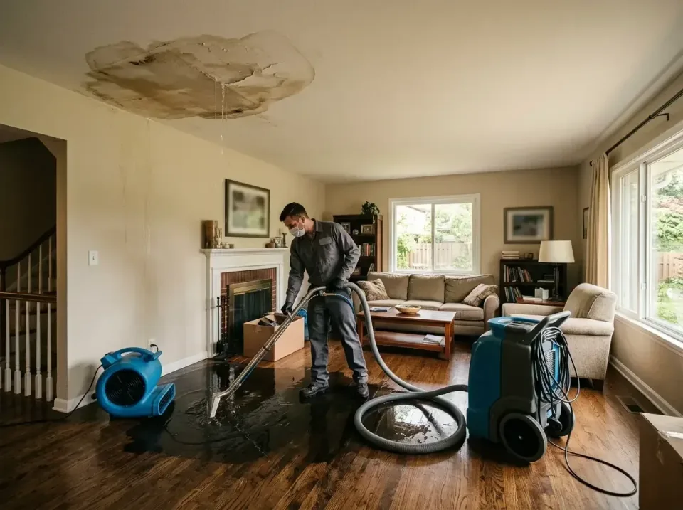 attic-pipe-burst-ceiling-drip-008 — frequently asked questions, Water Damage Restoration & Carpet Care in West Fargo, ND